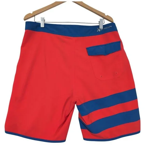 Hurley‎ Phantom Board Shorts Mens 36 Orange Blue Quick Dry Swim Beach Surf - Picture 2 of 10